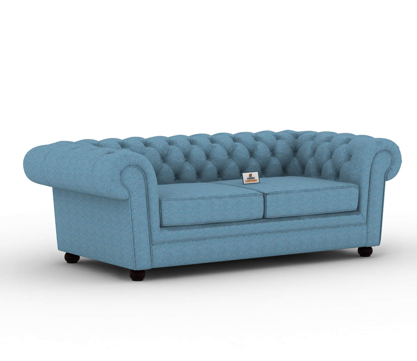 Eva Fabric 3 Seater Sofa - Urbnfurnish