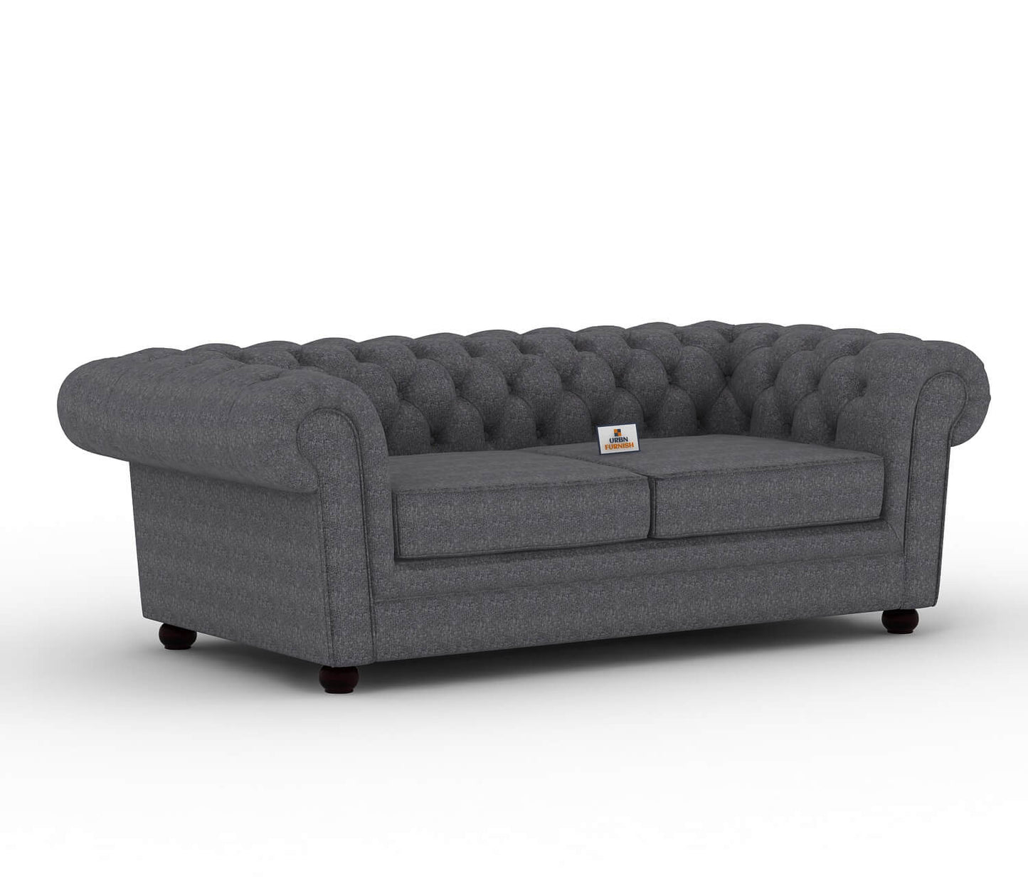 Eva Fabric 3 Seater Sofa - Urbnfurnish