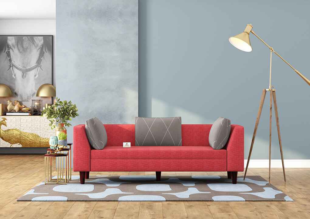 Forelsket Fabric 3 Seater Sofa - Urbnfurnish