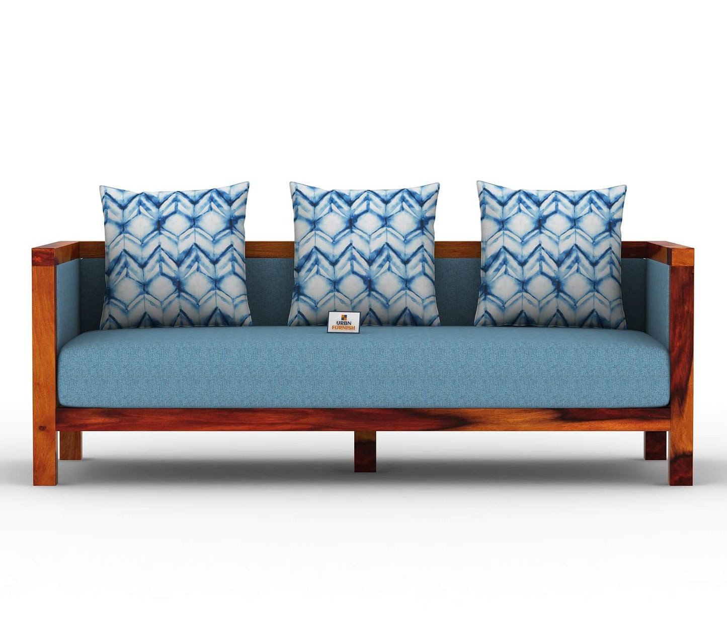 Dallas Wooden 3+1+1 Sofa Set - Urbnfurnish