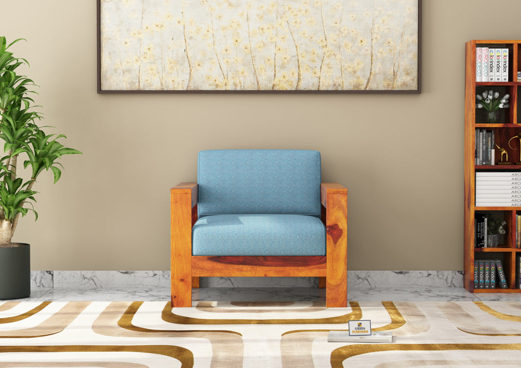 Carlotta With Side Magazine Wooden 3+1+1 Sofa Set - Urbnfurnish