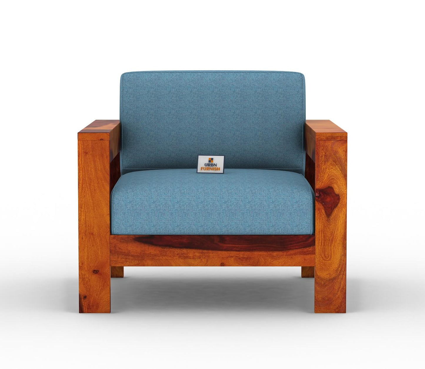 Carlotta With Side Magazine Wooden 3+1+1 Sofa Set - Urbnfurnish