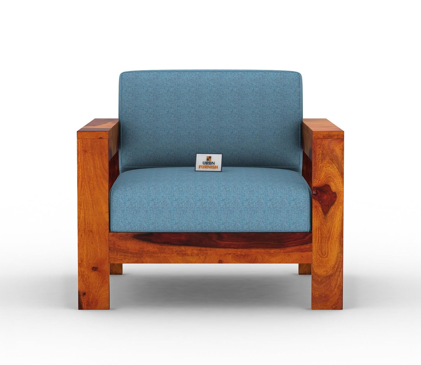 Carlotta With Side Magazine Wooden 3+1+1 Sofa Set - Urbnfurnish