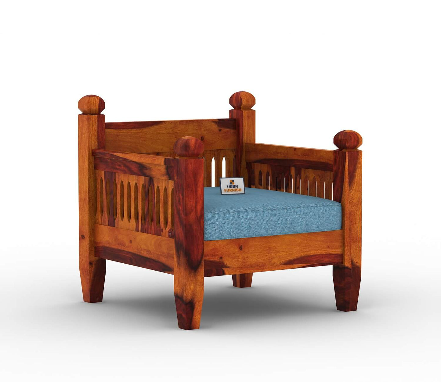 Ruby Wooden 3+1+1 Sofa Set - Urbnfurnish