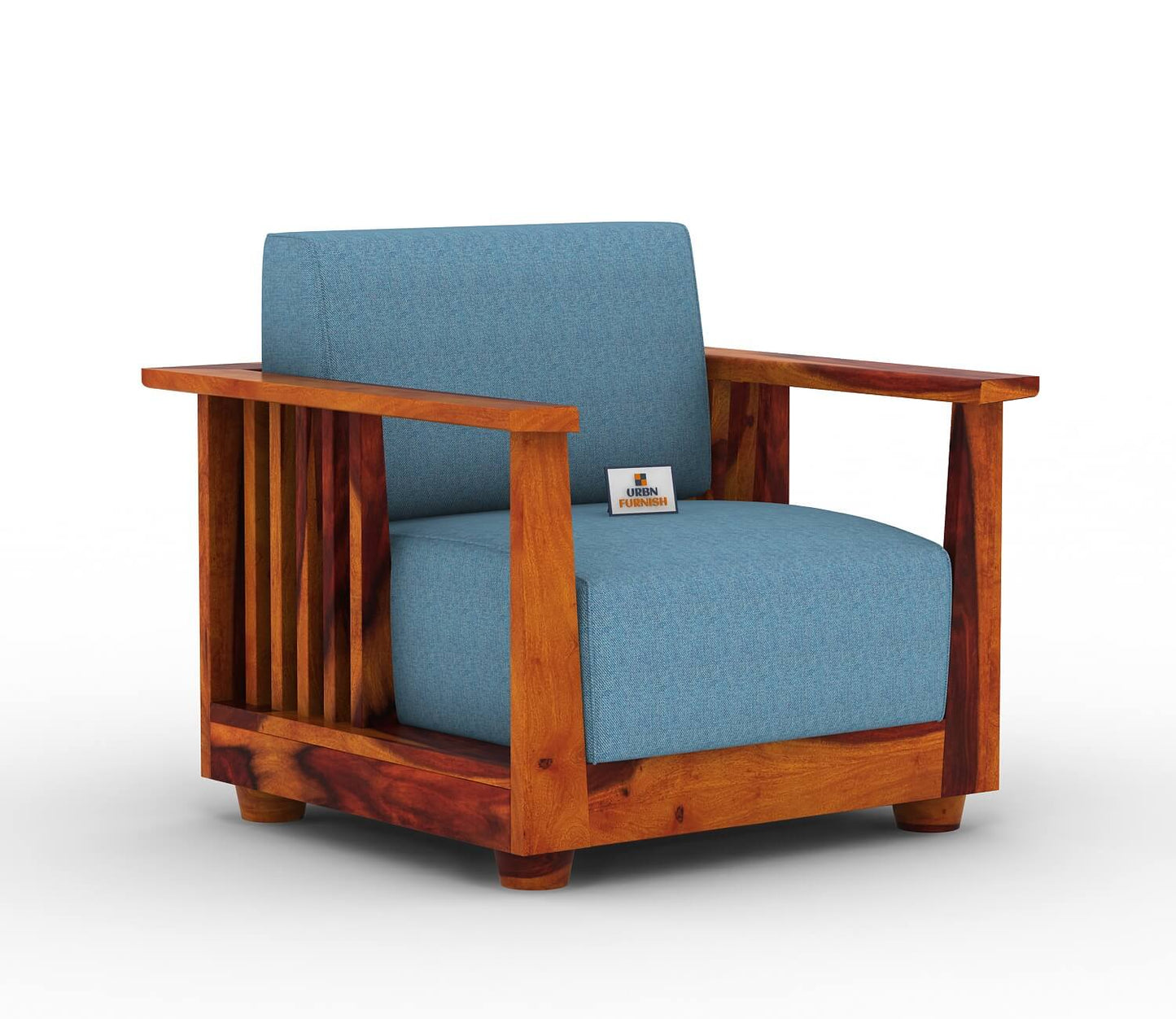 Olson Wooden 3+1+1 Sofa Set - Urbnfurnish