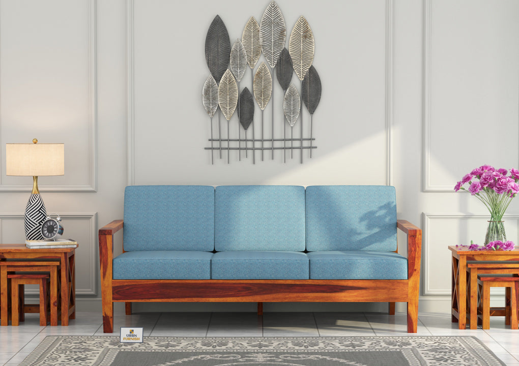 Morrison Wooden 3+1+1 Sofa Set - Urbnfurnish