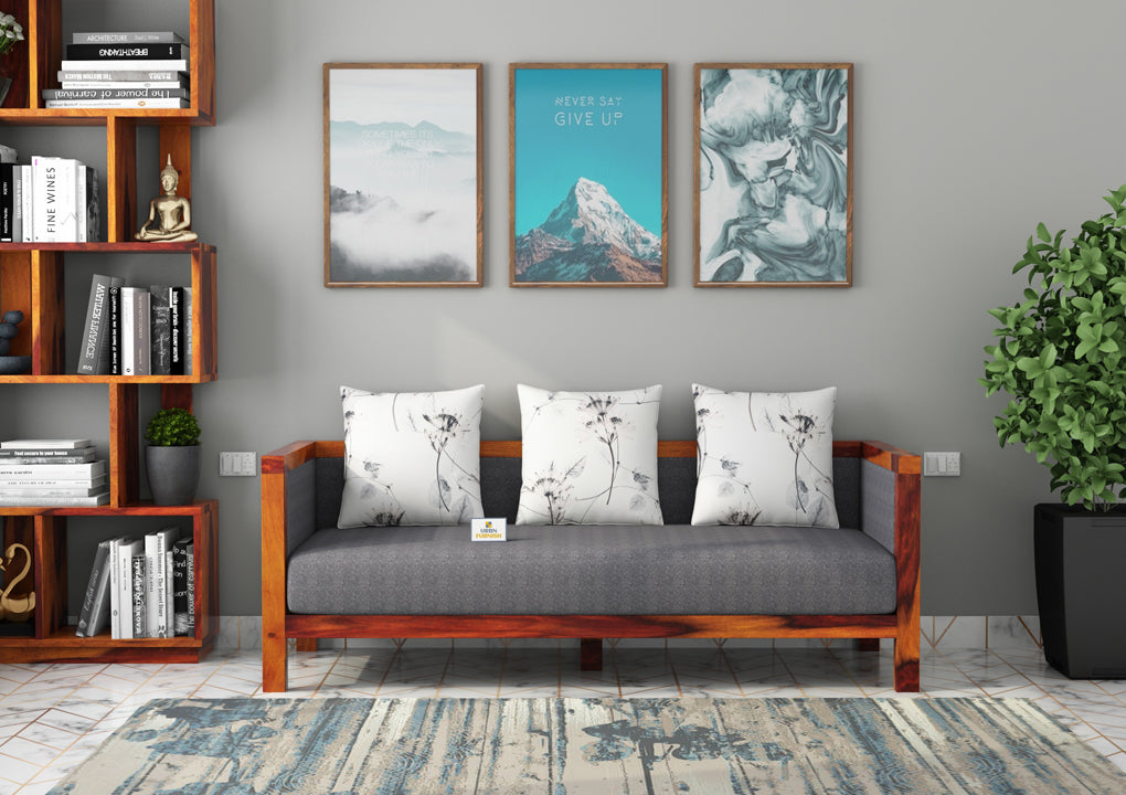 Dallas Wooden 3+1+1 Sofa Set - Urbnfurnish