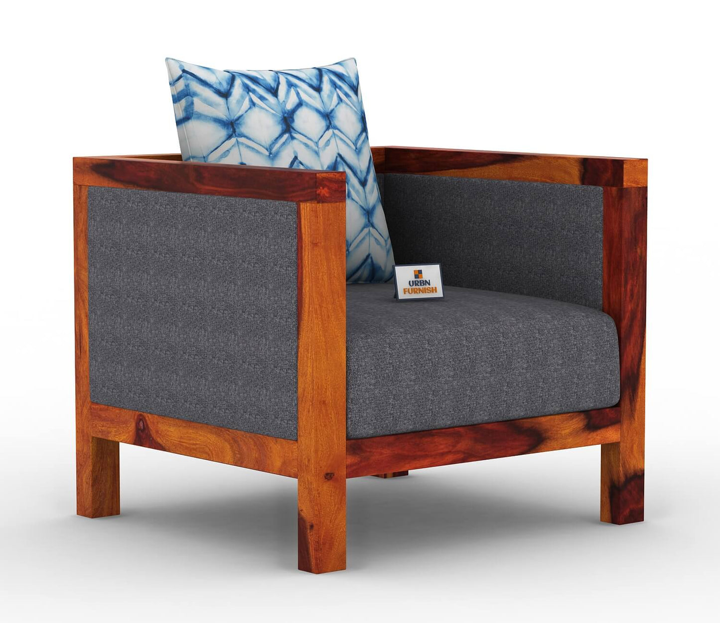 Dallas Wooden 3+1+1 Sofa Set - Urbnfurnish