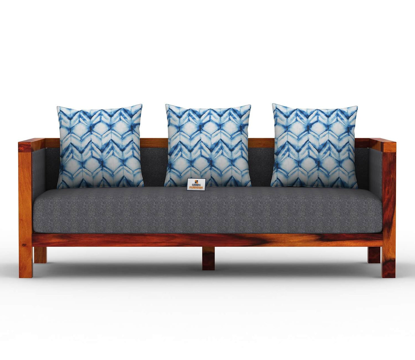 Dallas Wooden 3+1+1 Sofa Set - Urbnfurnish