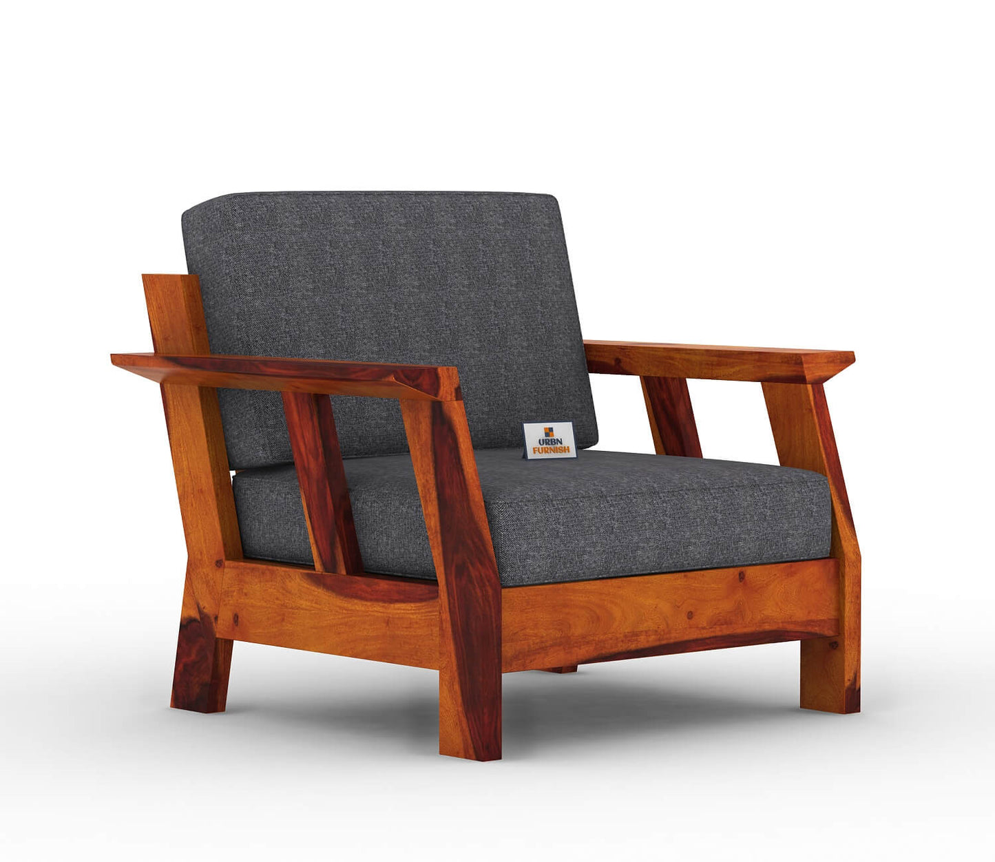 Edkin Wooden 3+1+1 Sofa Set - Urbnfurnish