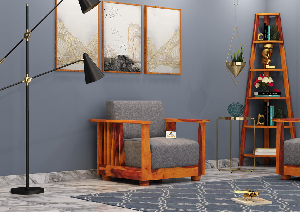 Olson Wooden 3+1+1 Sofa Set - Urbnfurnish