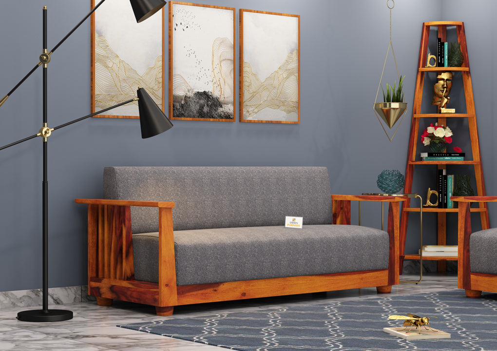 Olson Wooden 3+1+1 Sofa Set - Urbnfurnish