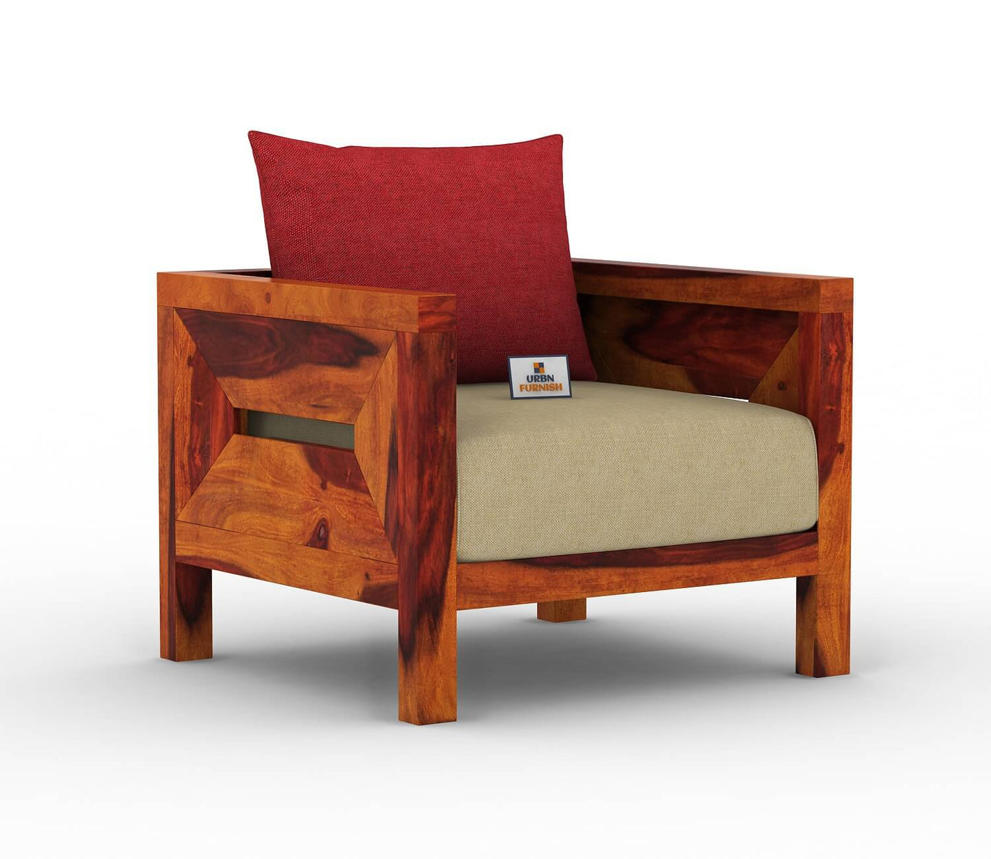 Stamford Wooden 3+1+1 Sofa Set - Urbnfurnish