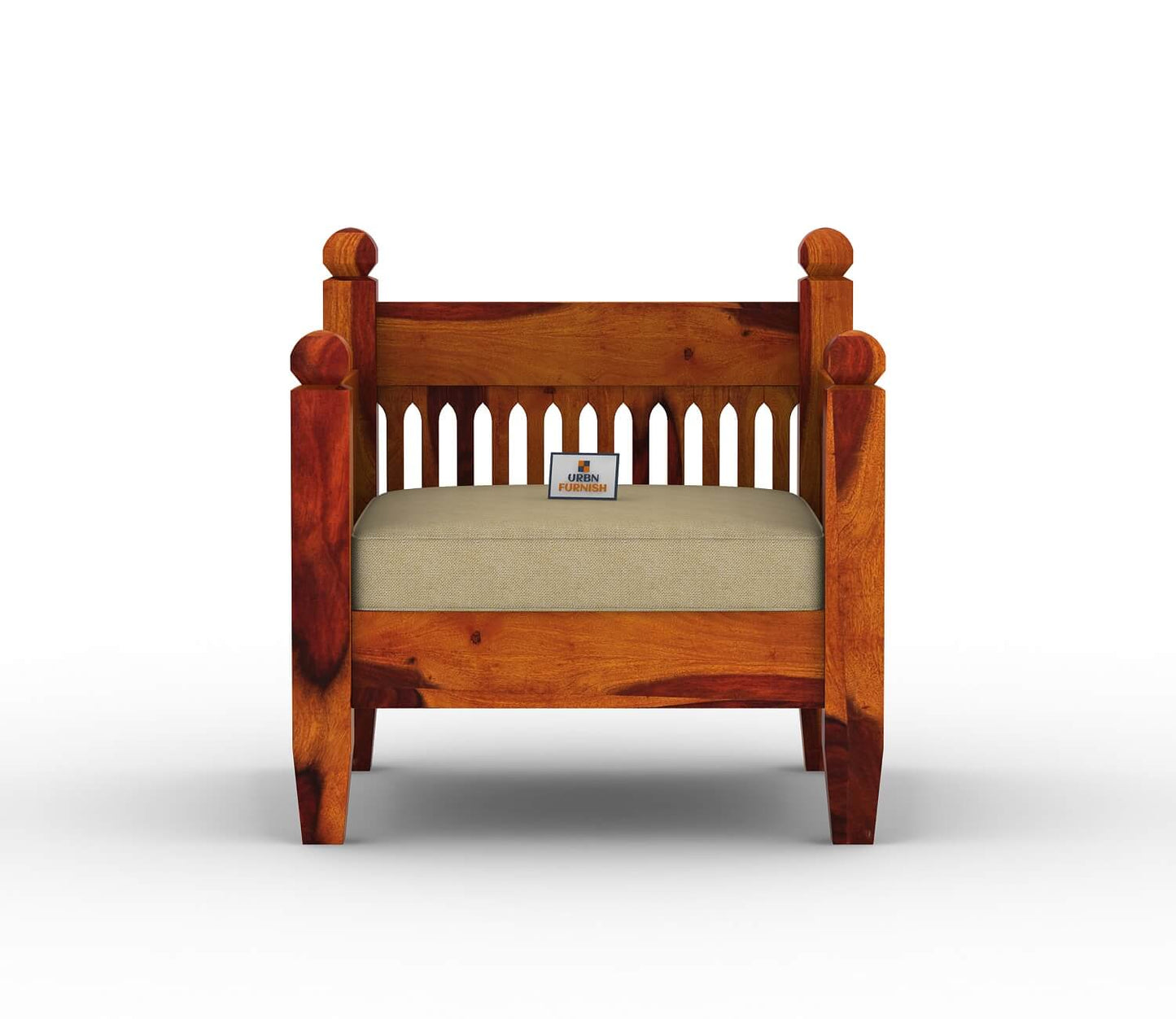 Ruby Wooden 3+1+1 Sofa Set - Urbnfurnish