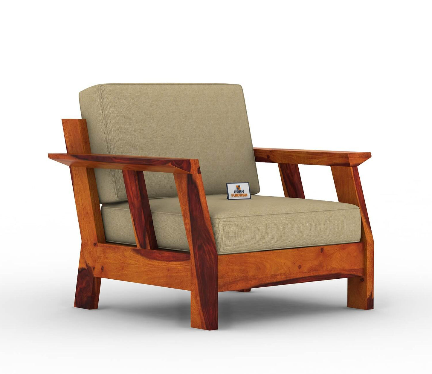 Edkin Wooden 3+1+1 Sofa Set - Urbnfurnish