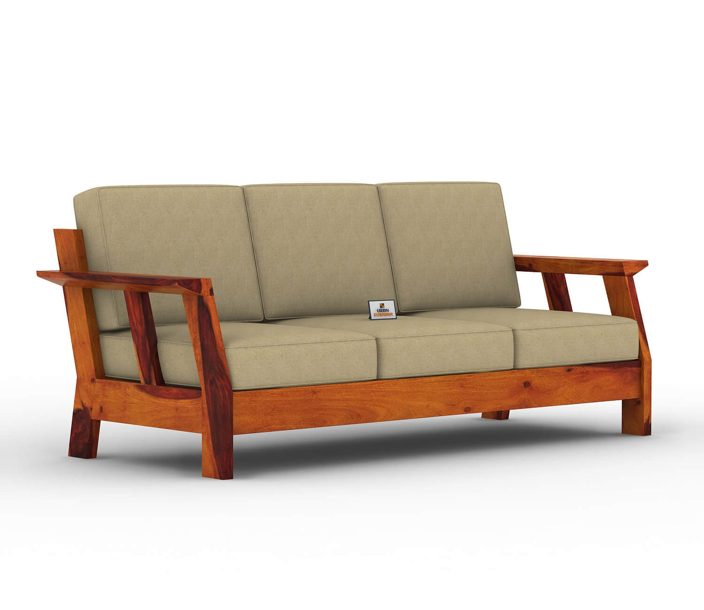 Edkin Wooden 3+1+1 Sofa Set - Urbnfurnish