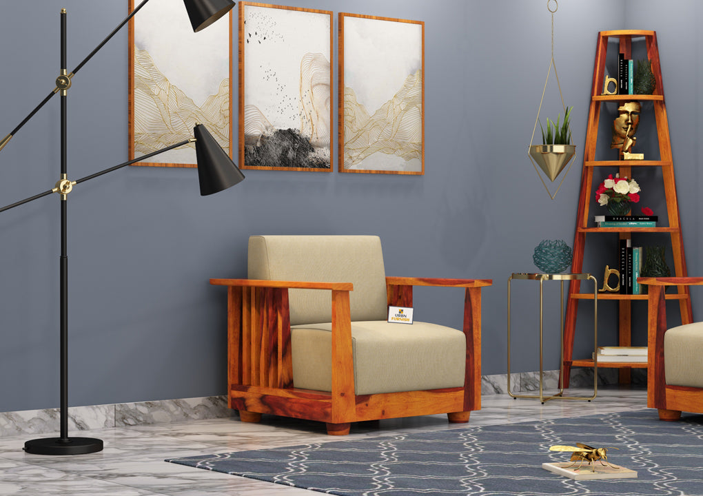 Olson Wooden 3+1+1 Sofa Set - Urbnfurnish