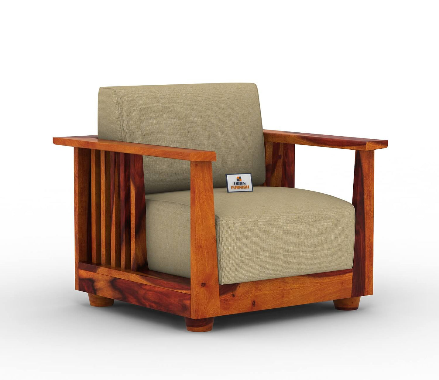 Olson Wooden 3+1+1 Sofa Set - Urbnfurnish