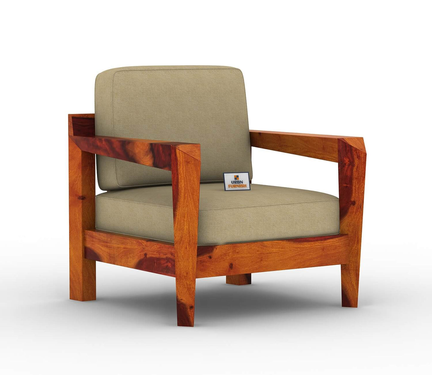 Hampton Wooden 3+1+1 Sofa Set - Urbnfurnish