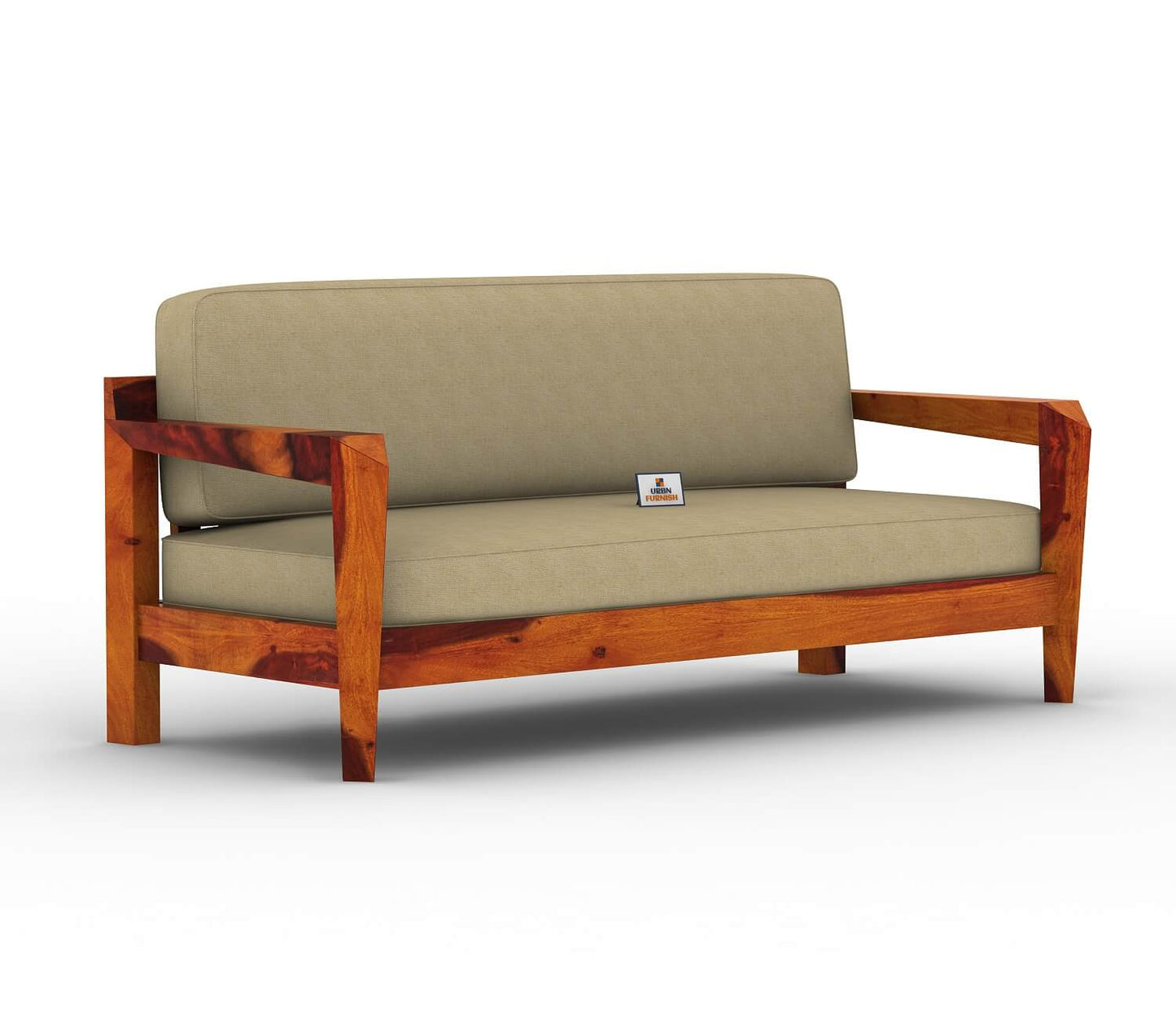 Hampton Wooden 3+1+1 Sofa Set - Urbnfurnish