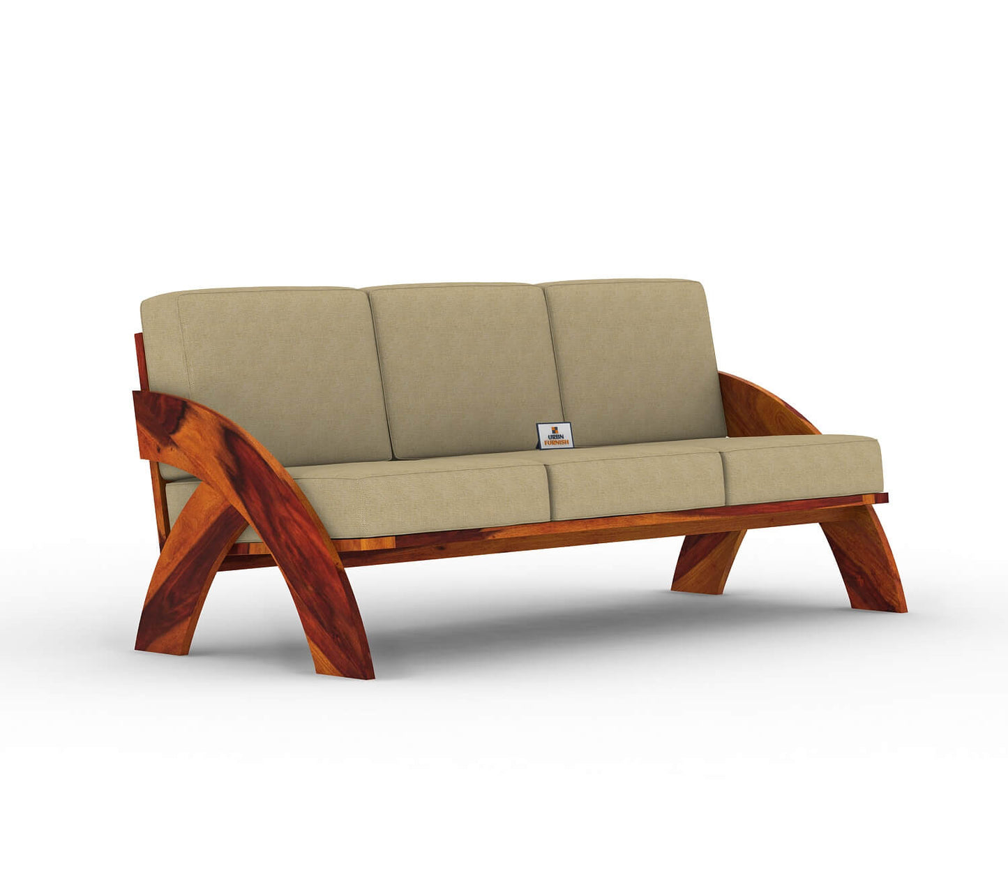 Smith Wooden 3+1+1 Sofa Set - Urbnfurnish