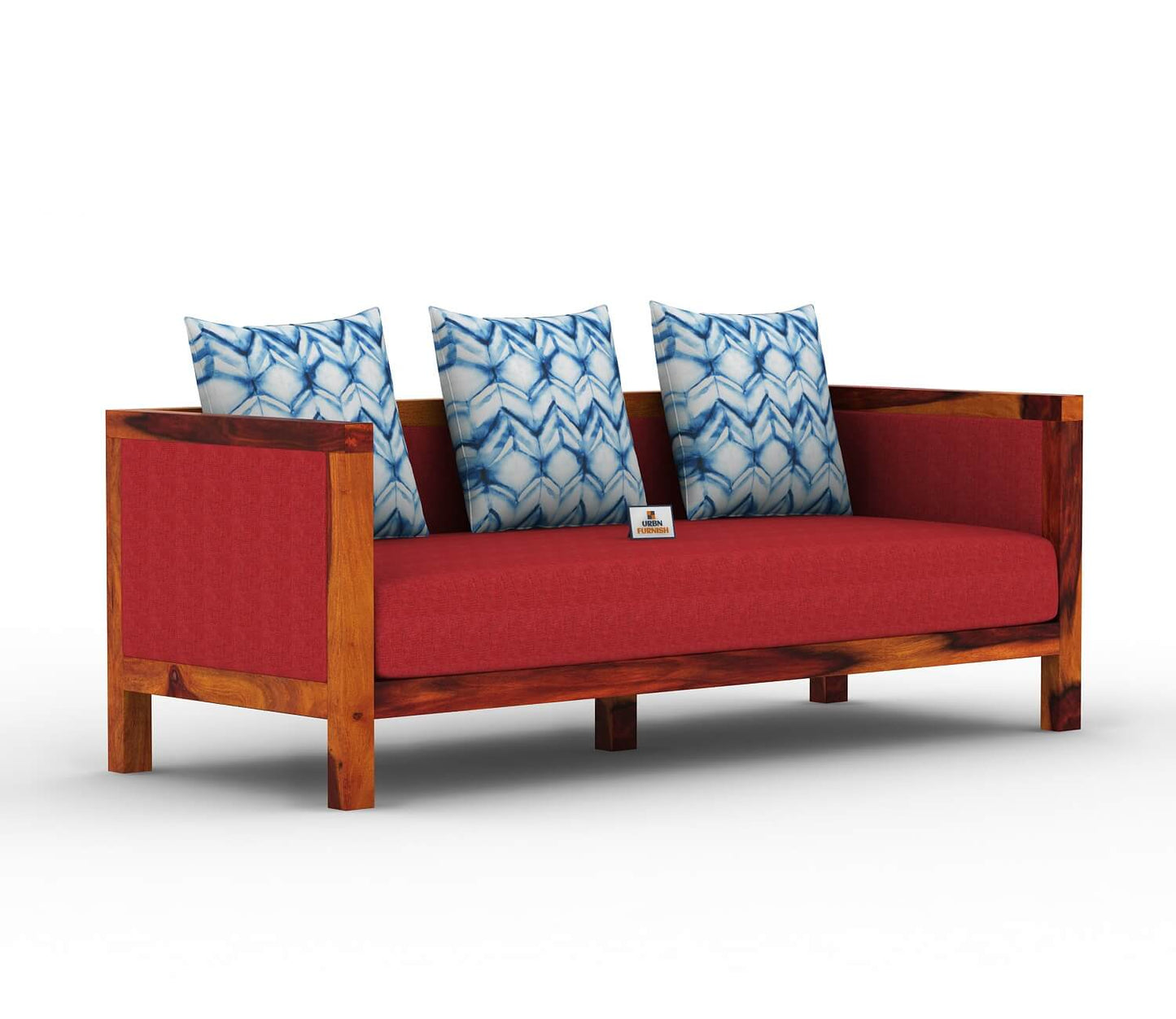 Dallas Wooden 3+1+1 Sofa Set - Urbnfurnish