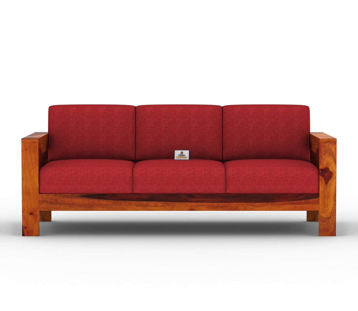 Carlotta With Side Magazine Wooden 3+1+1 Sofa Set - Urbnfurnish