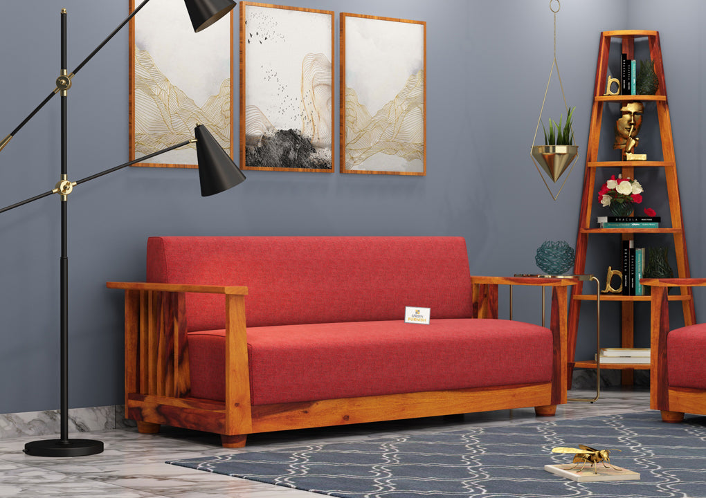 Olson Wooden 3+1+1 Sofa Set - Urbnfurnish