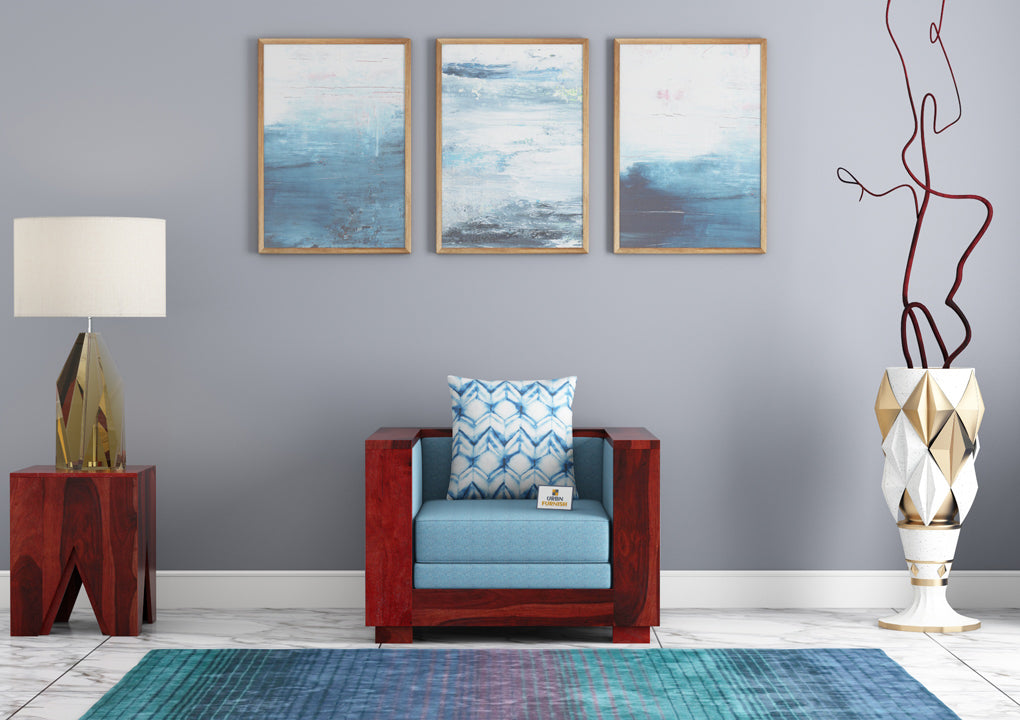 Brume Wooden 3+1+1 Sofa Set - Urbnfurnish