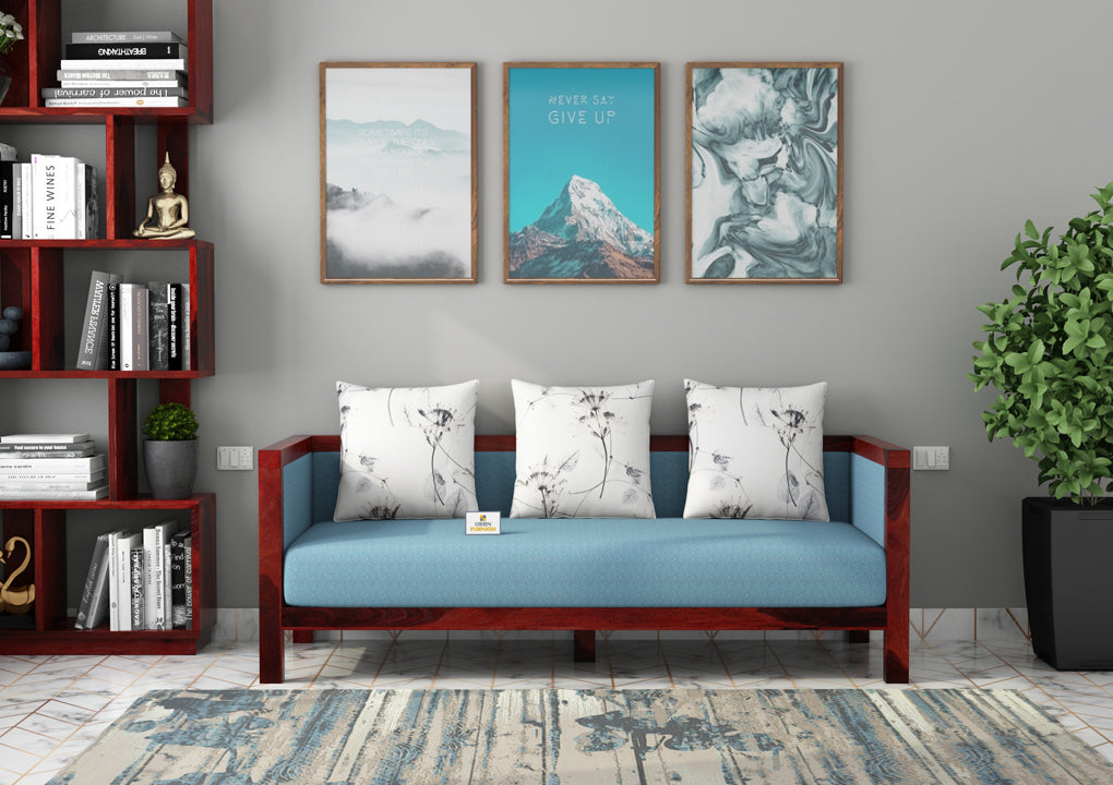 Dallas Wooden 3+1+1 Sofa Set - Urbnfurnish