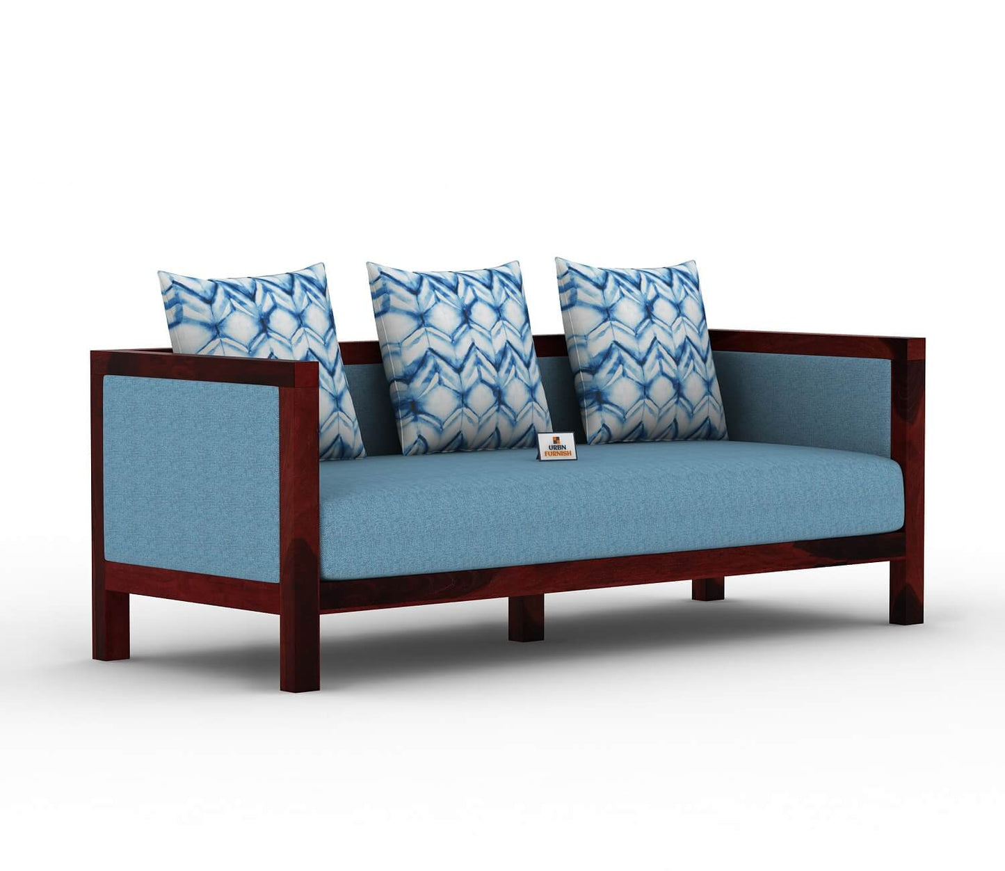 Dallas Wooden 3+1+1 Sofa Set - Urbnfurnish