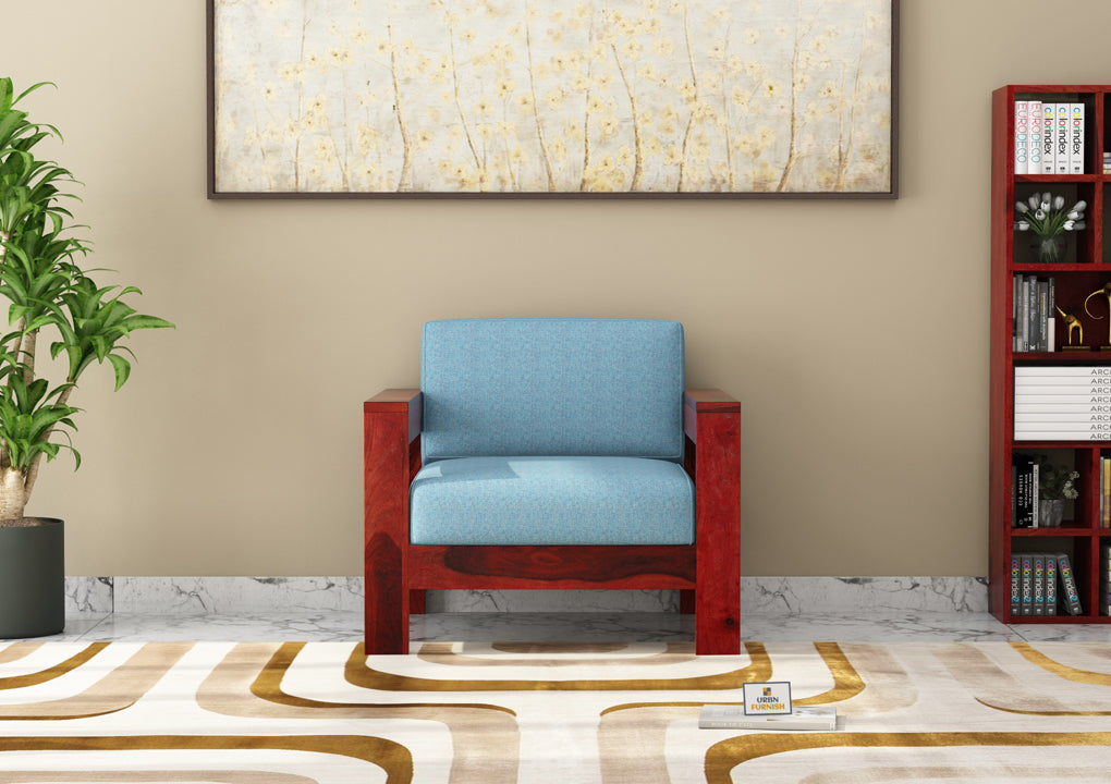Carlotta With Side Magazine Wooden 3+1+1 Sofa Set - Urbnfurnish