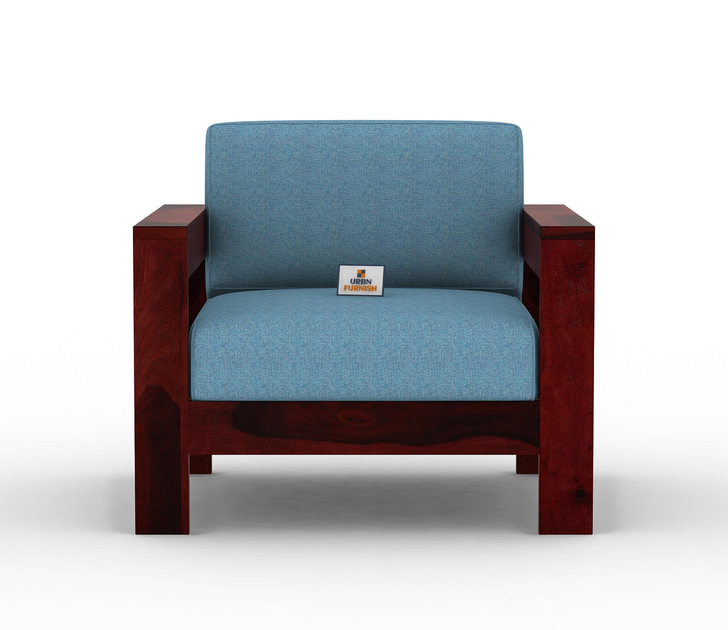 Carlotta With Side Magazine Wooden 3+1+1 Sofa Set - Urbnfurnish