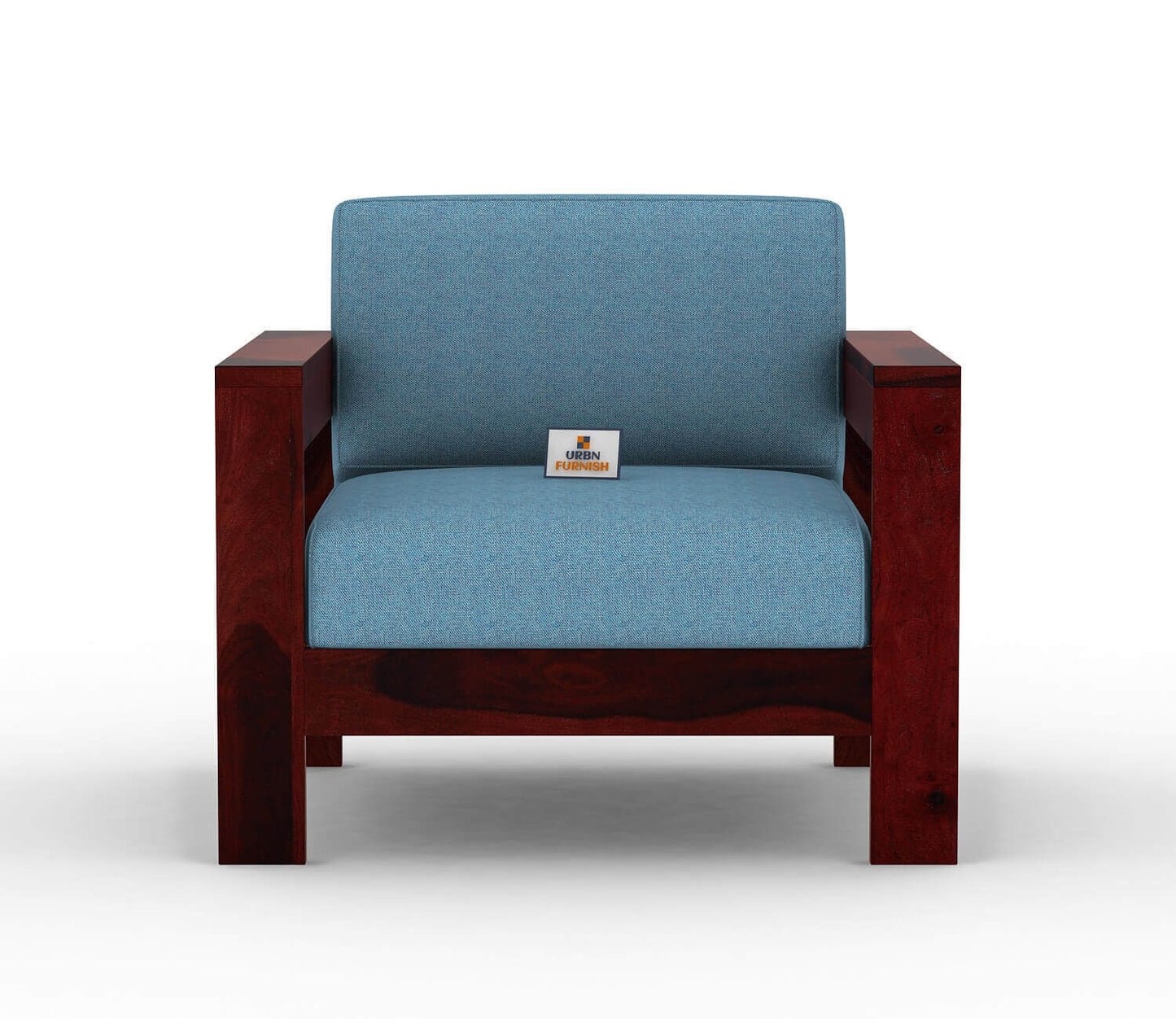 Carlotta With Side Magazine Wooden 3+1+1 Sofa Set - Urbnfurnish