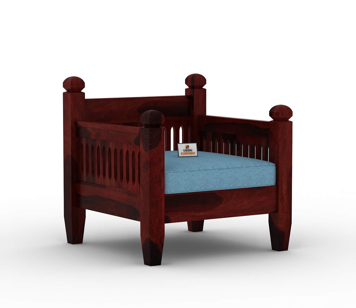 Ruby Wooden 3+1+1 Sofa Set - Urbnfurnish