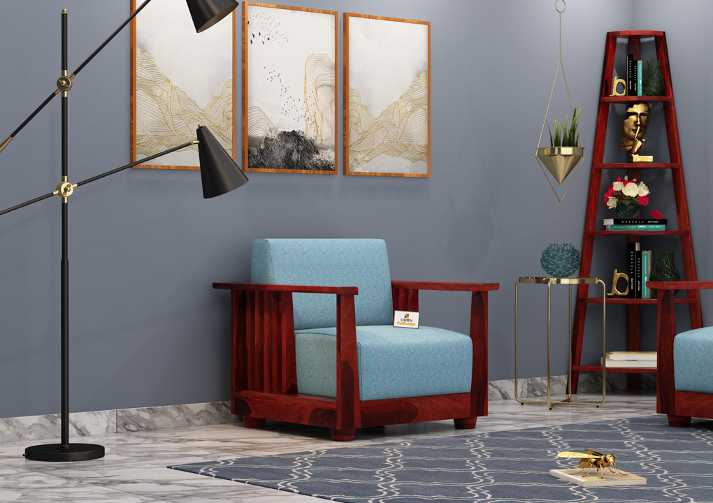 Olson Wooden 3+1+1 Sofa Set - Urbnfurnish