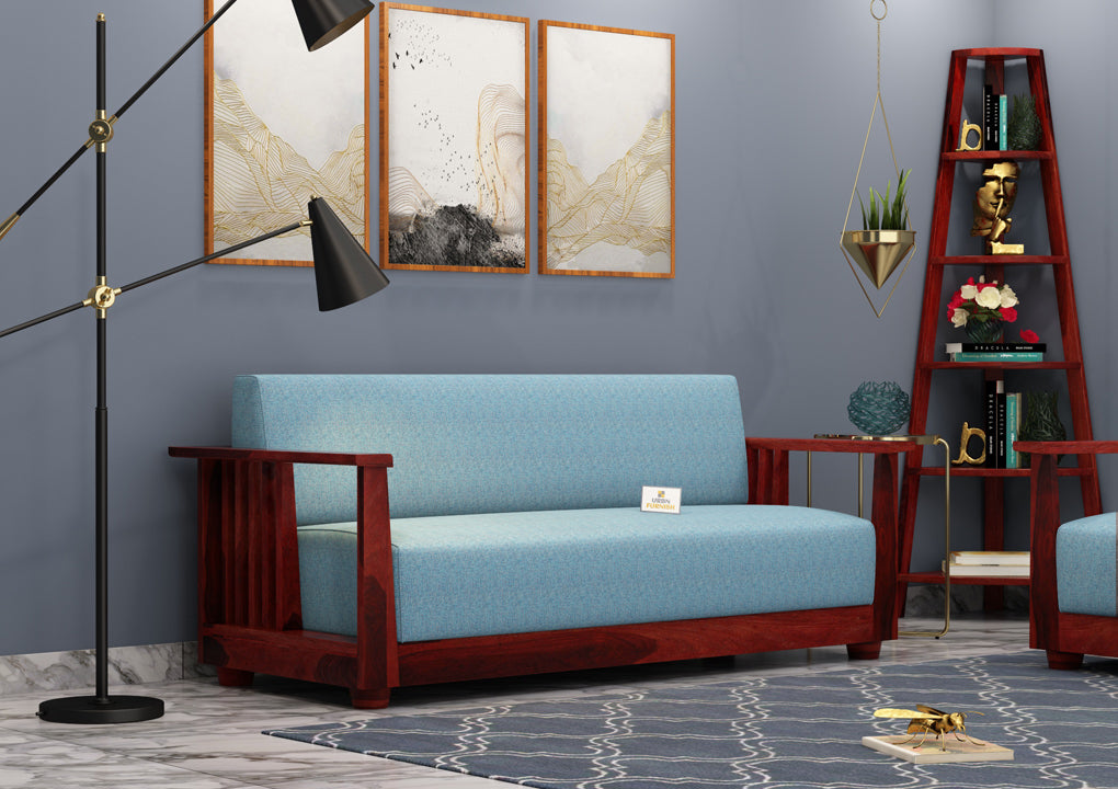 Olson Wooden 3+1+1 Sofa Set - Urbnfurnish