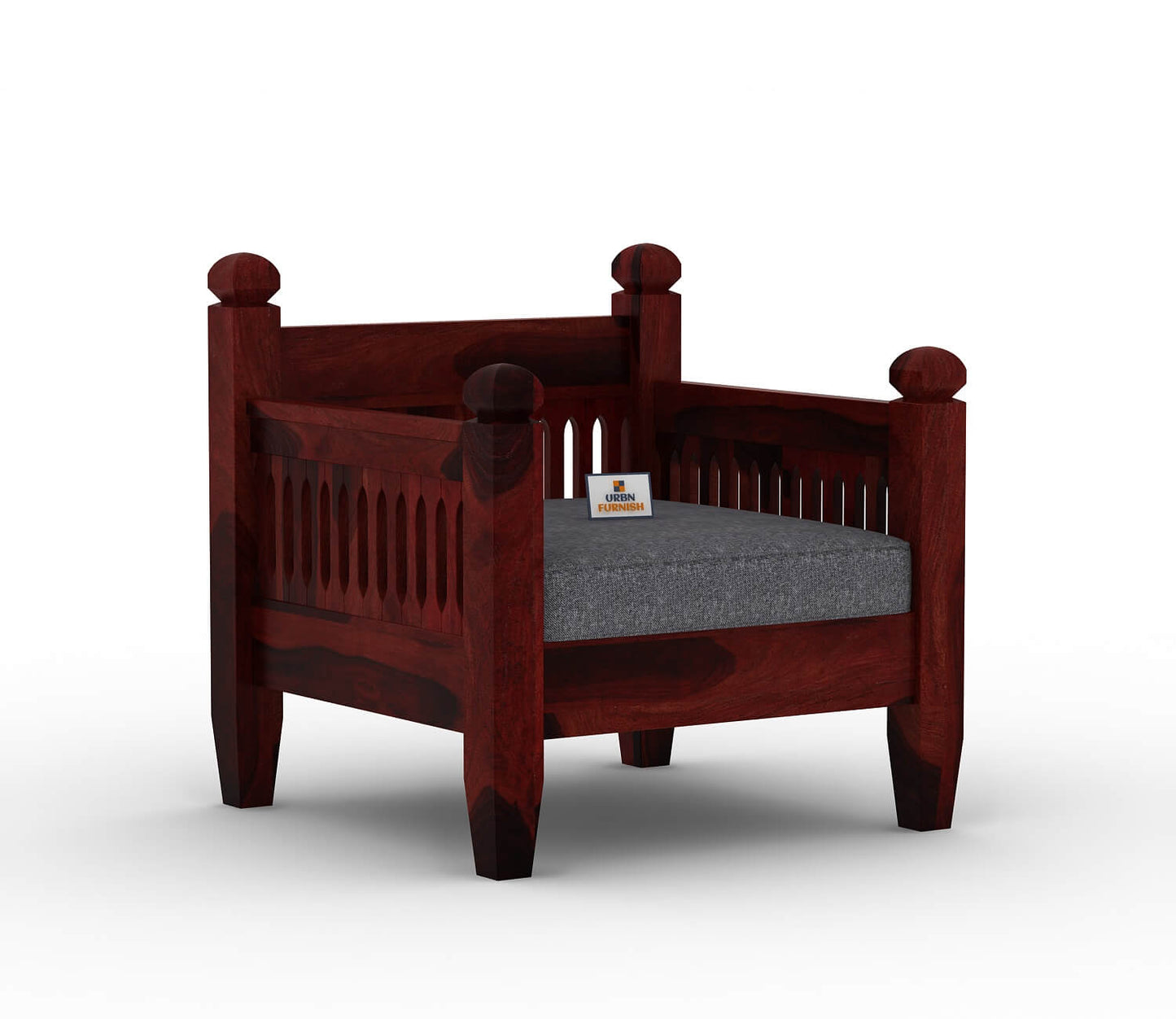 Ruby Wooden 3+1+1 Sofa Set - Urbnfurnish