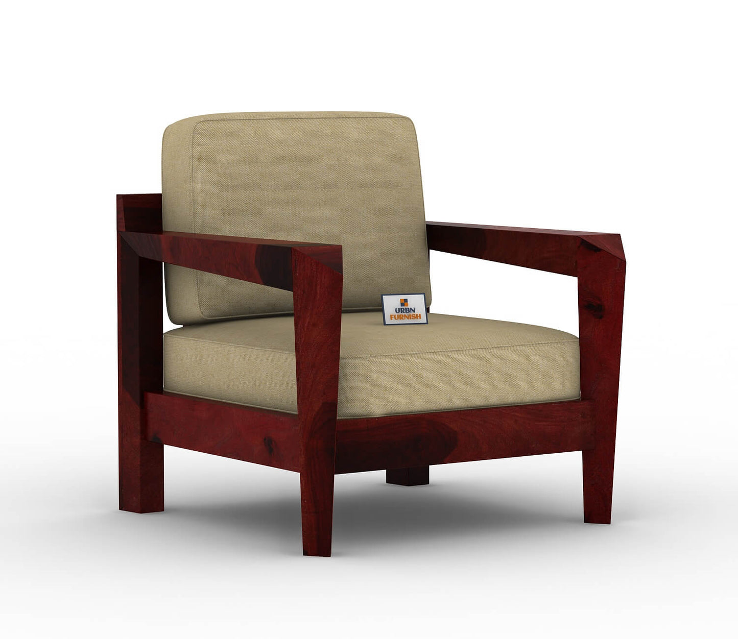 Hampton Wooden 3+1+1 Sofa Set - Urbnfurnish