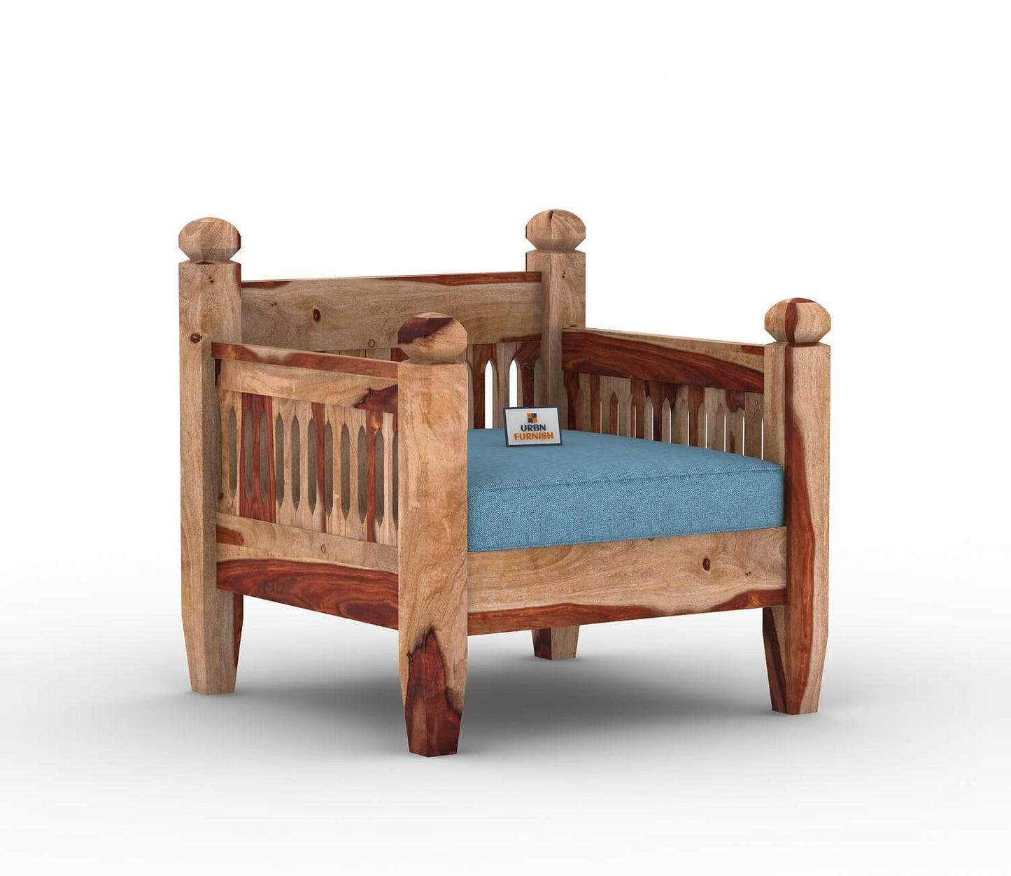 Ruby Wooden 3+1+1 Sofa Set - Urbnfurnish