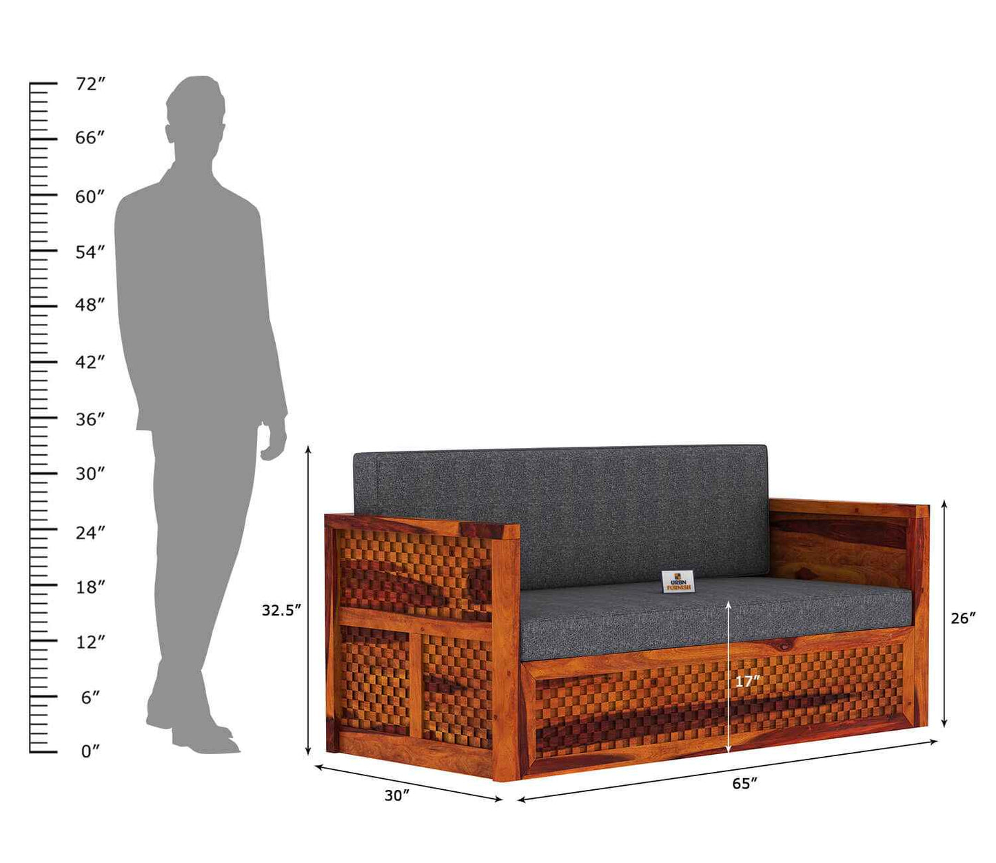 Utepils Wooden Sofa Cum Bed - Urbnfurnish