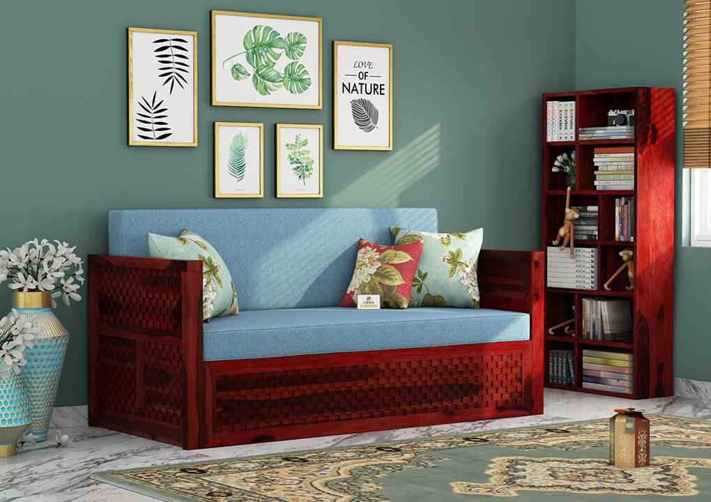 Utepils Wooden Sofa Cum Bed - Urbnfurnish