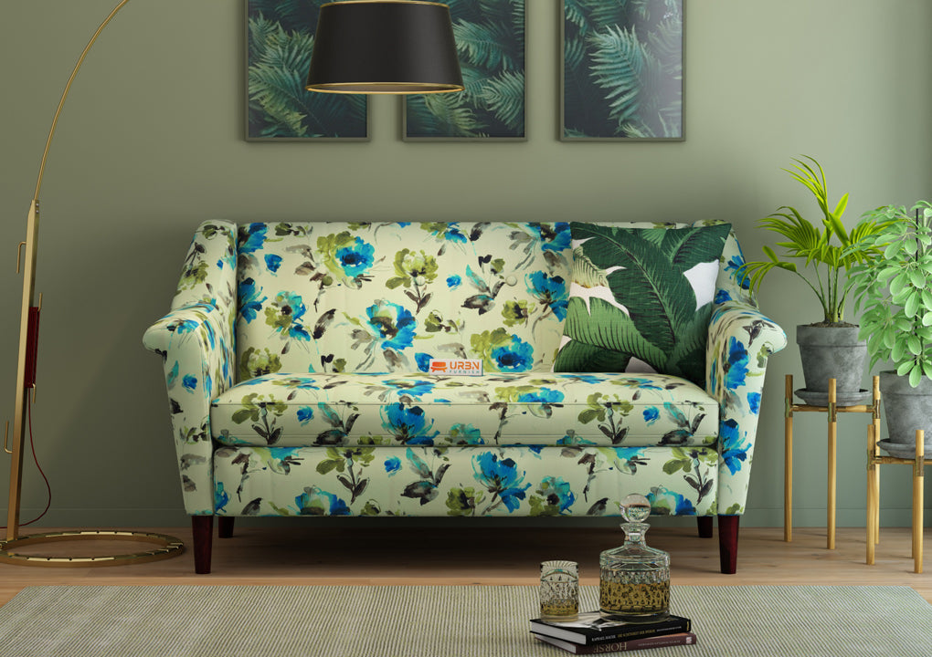 Valentino Love Seat (Printed Fabric) - Urbnfurnish