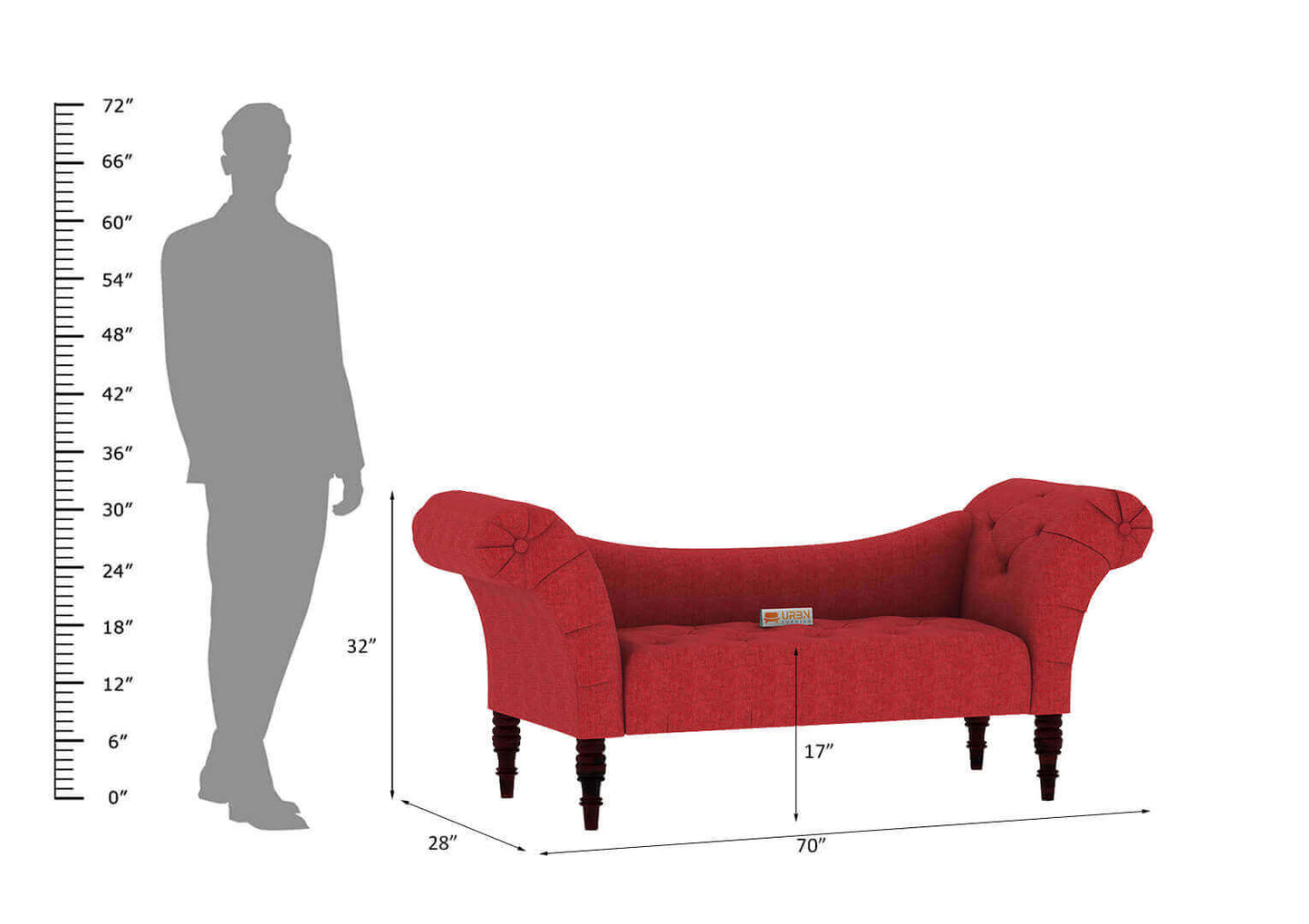 Zaire Chaise Lounge - Urbnfurnish