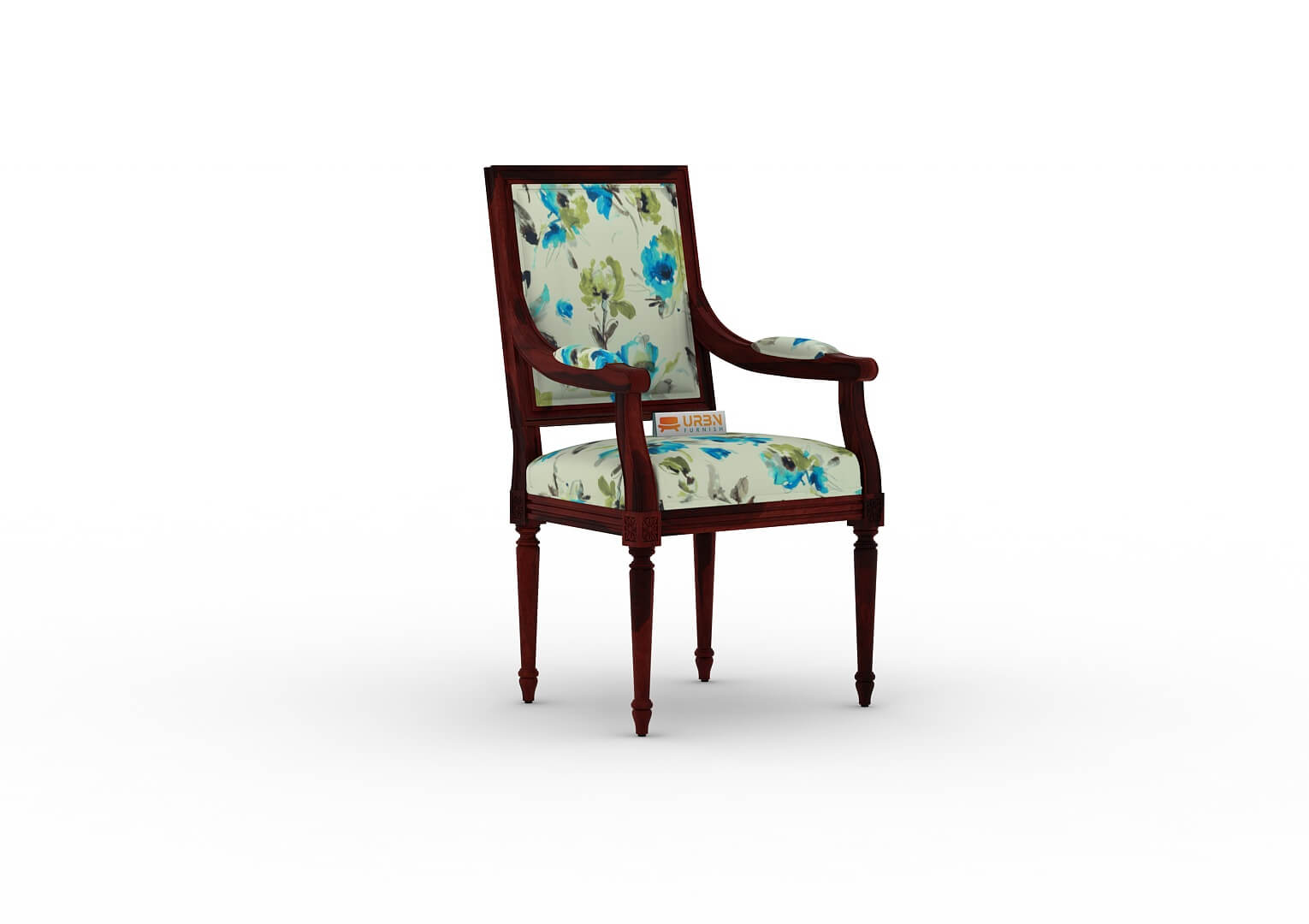 Adelvia Arm Chair (Printed Fabric) - Urbnfurnish