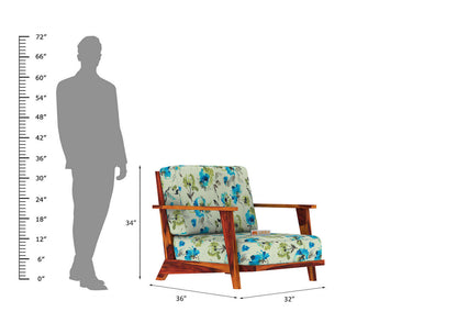 Alora Lounge Chair (Printed Fabric) - Urbnfurnish