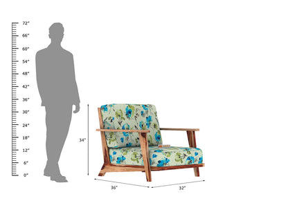 Alora Lounge Chair (Printed Fabric) - Urbnfurnish
