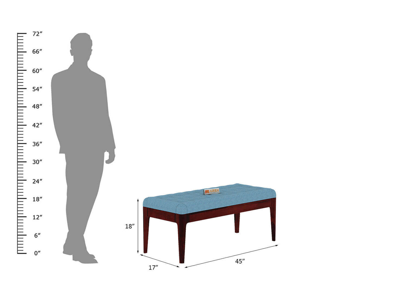Amida Bench With Cushioned Seating - Urbnfurnish