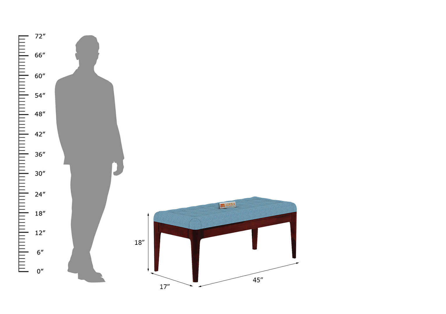 Amida Bench With Cushioned Seating - Urbnfurnish