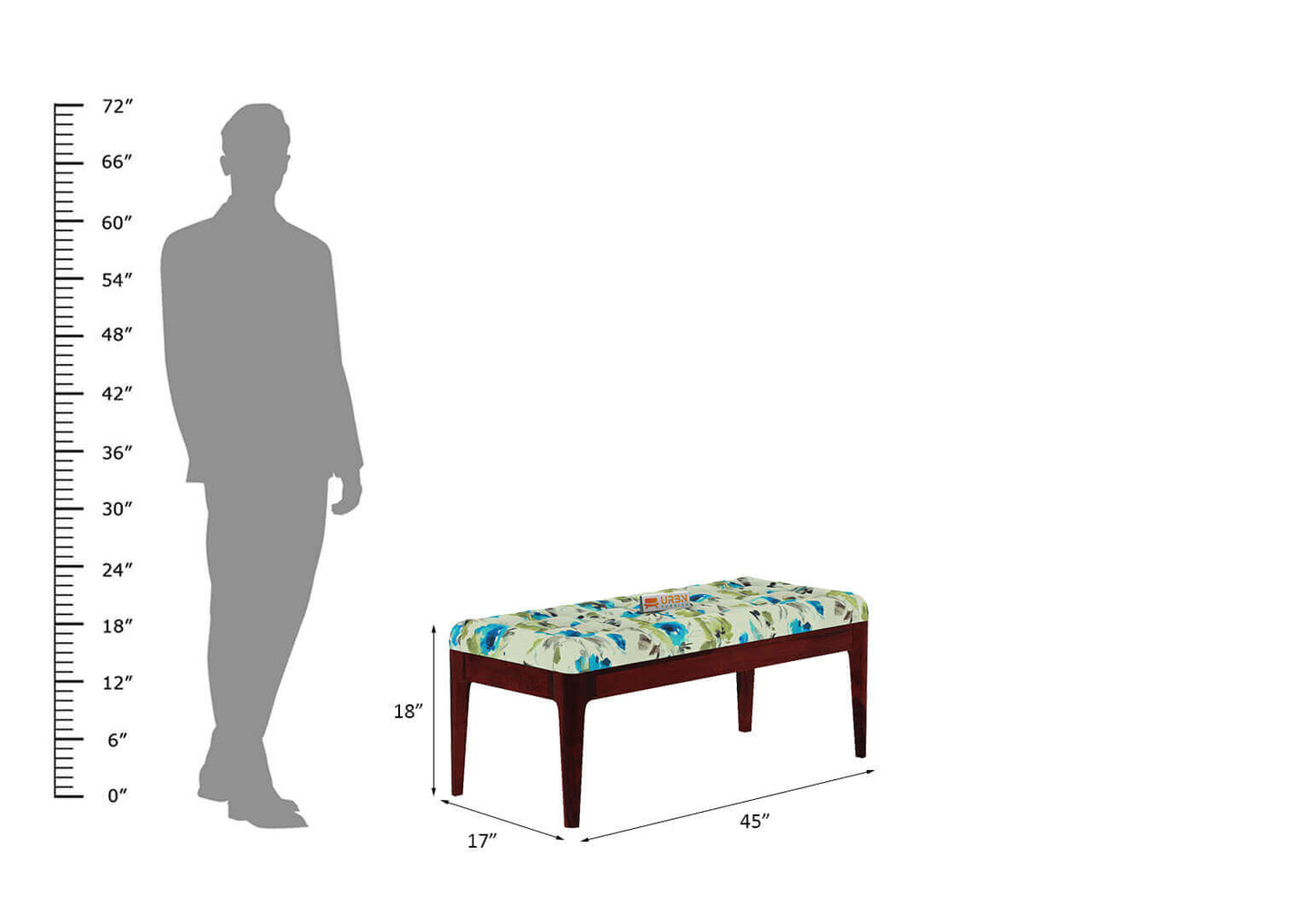 Amida Bench With Cushioned Seating - Urbnfurnish